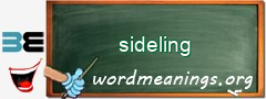 WordMeaning blackboard for sideling